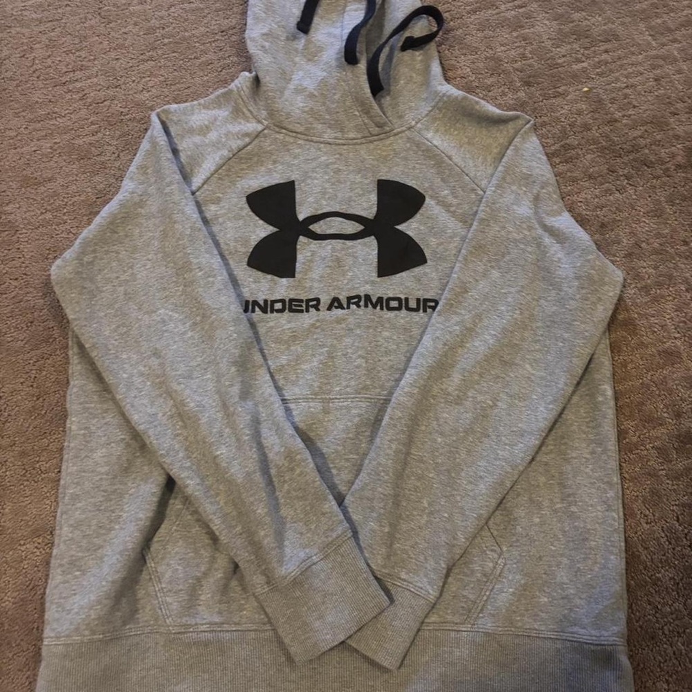 Under Armour Gray Hoodie with Black Logo